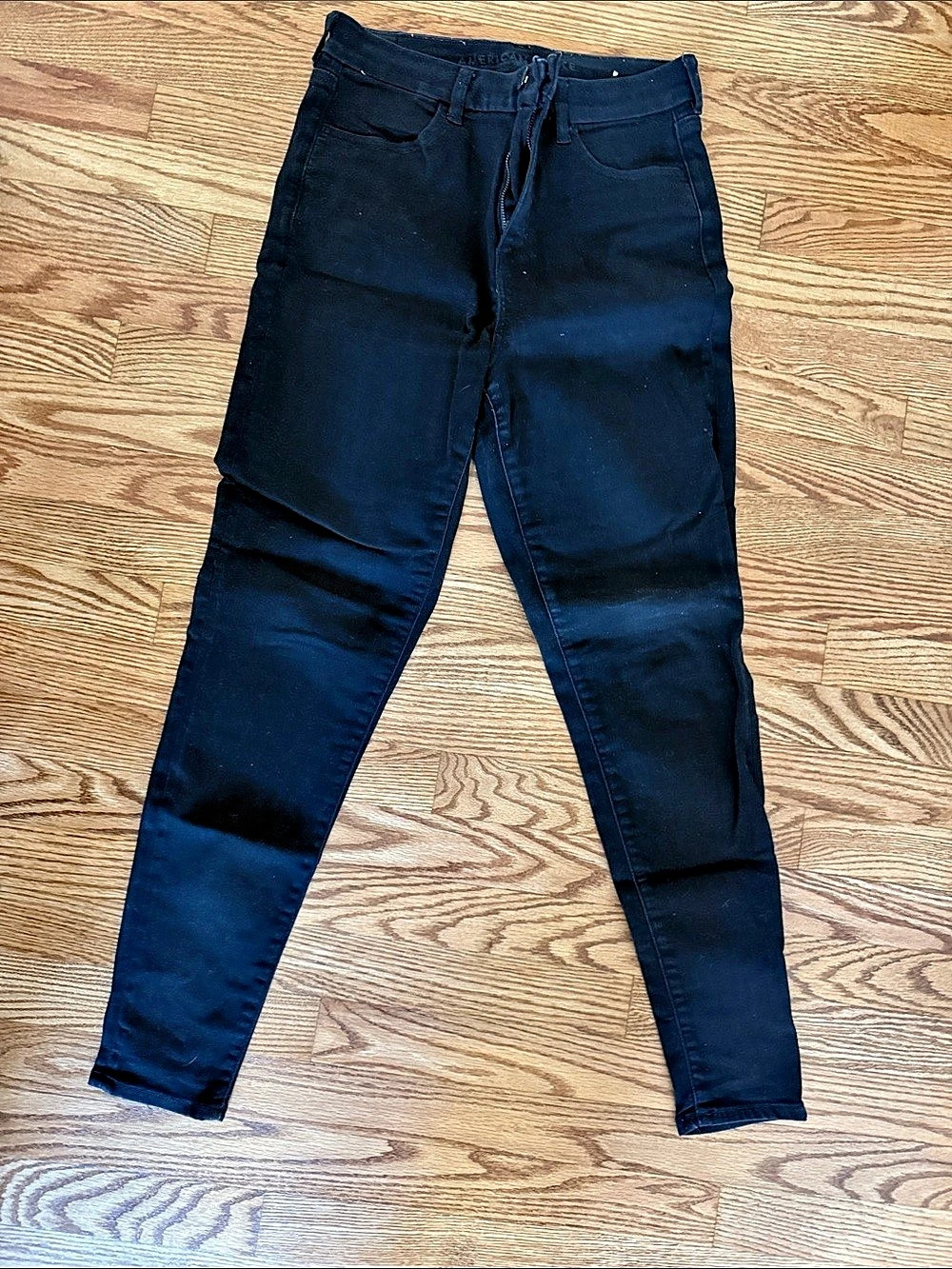 American Eagle Skinny Jeans in Black Waist 10